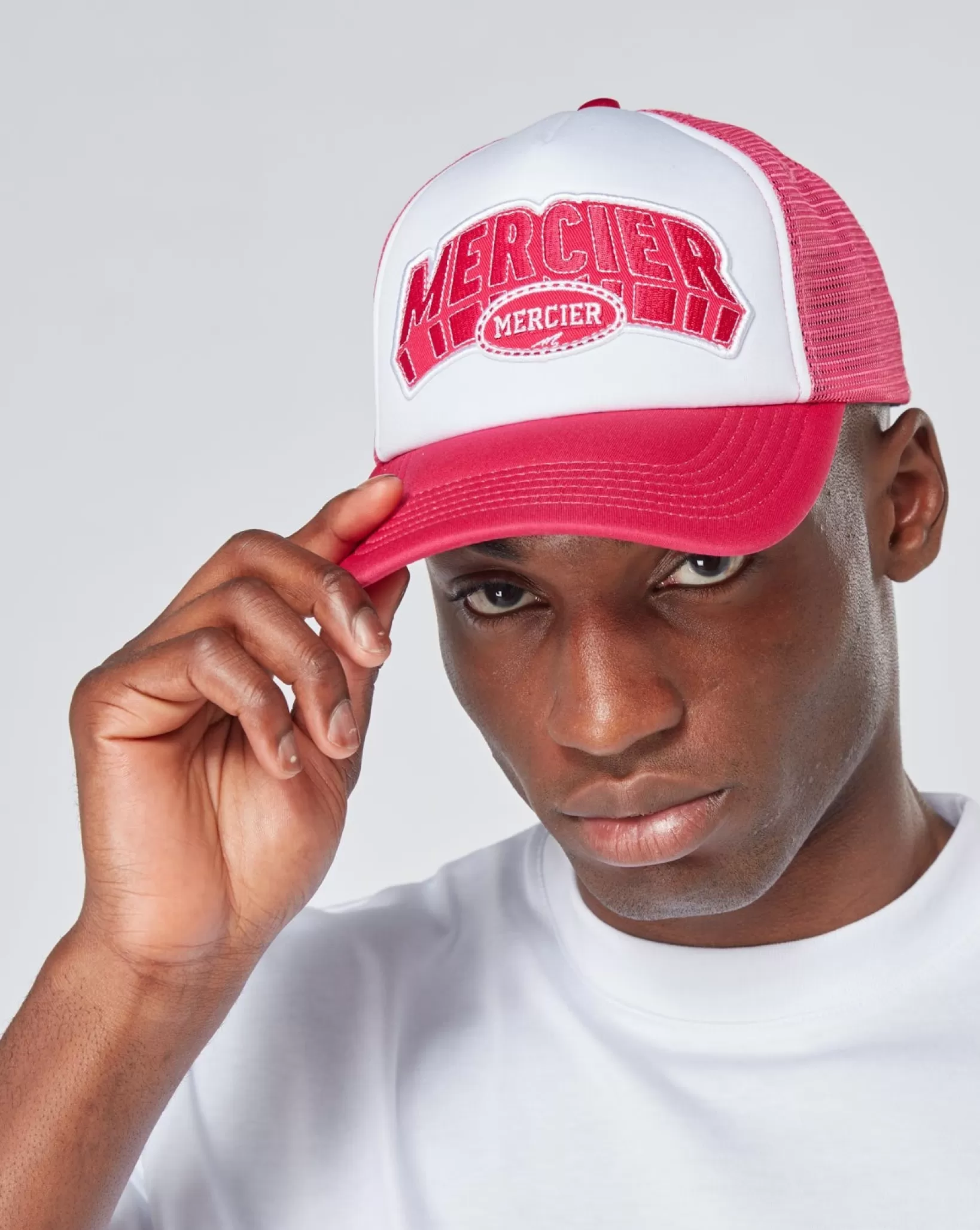Hot Mercier Camionista in schiuma di corte bianco rosa