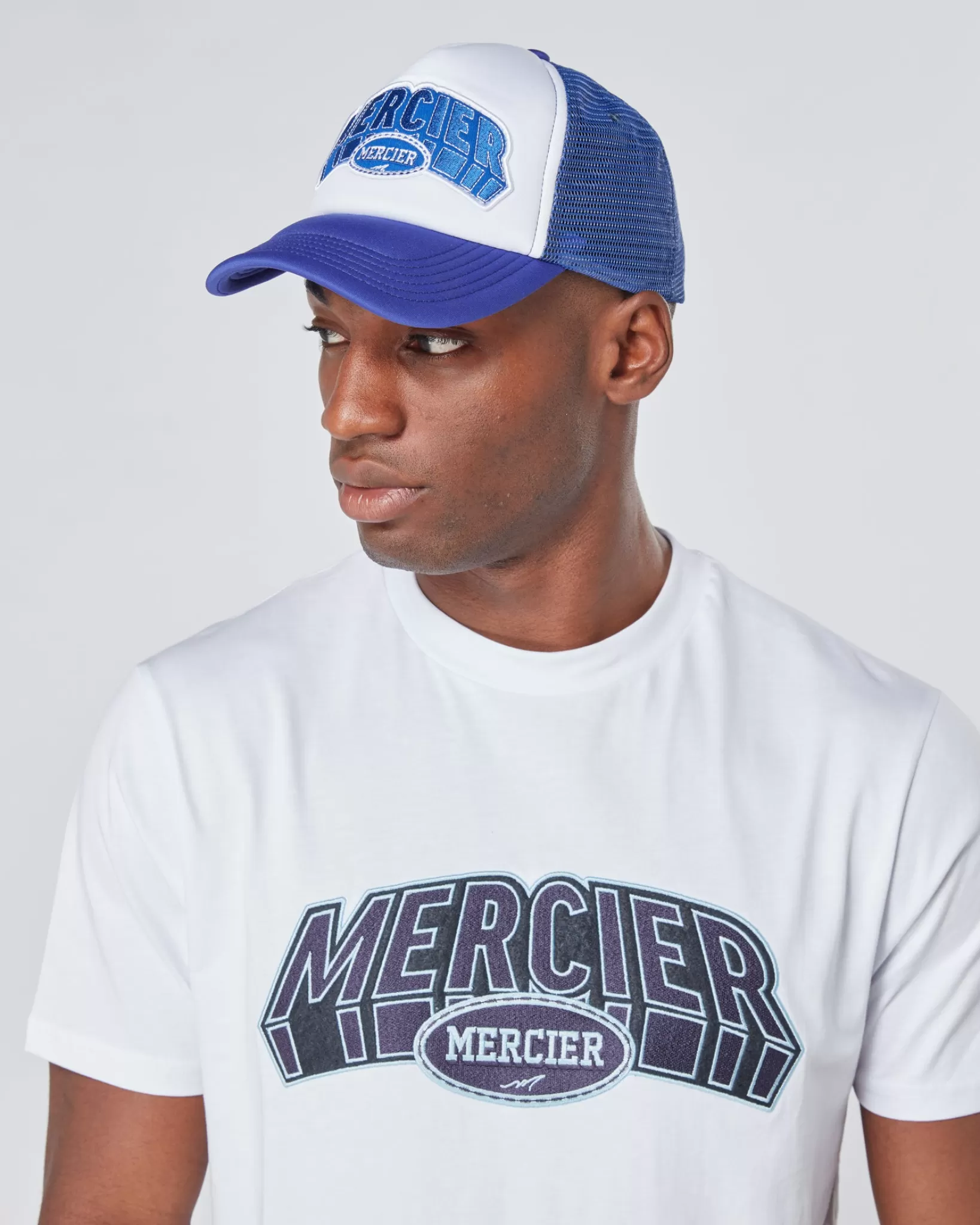 Fashion Mercier Camionista in schiuma di corte bianco viola