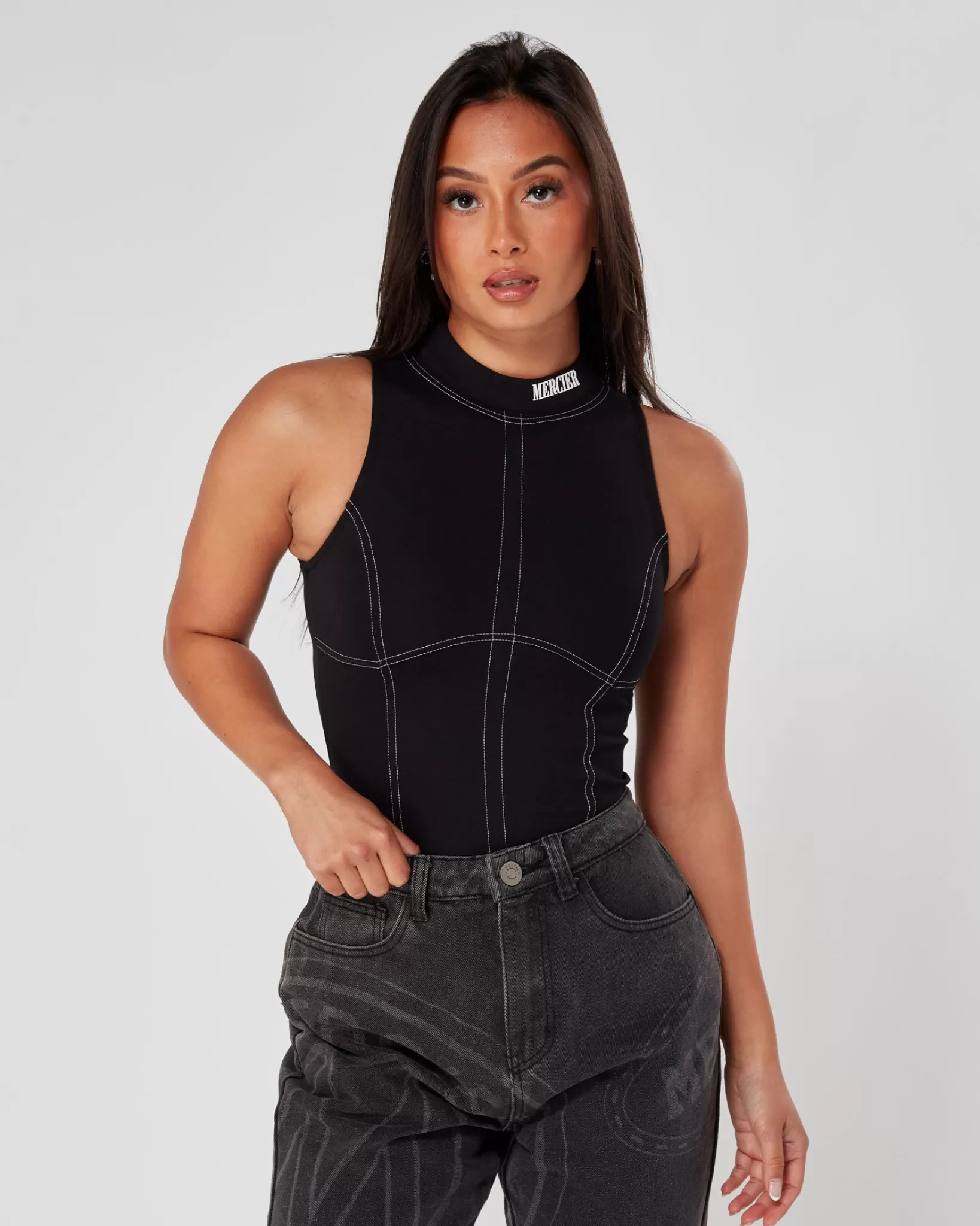 New Mercier Corpo da donna nero a casa punto