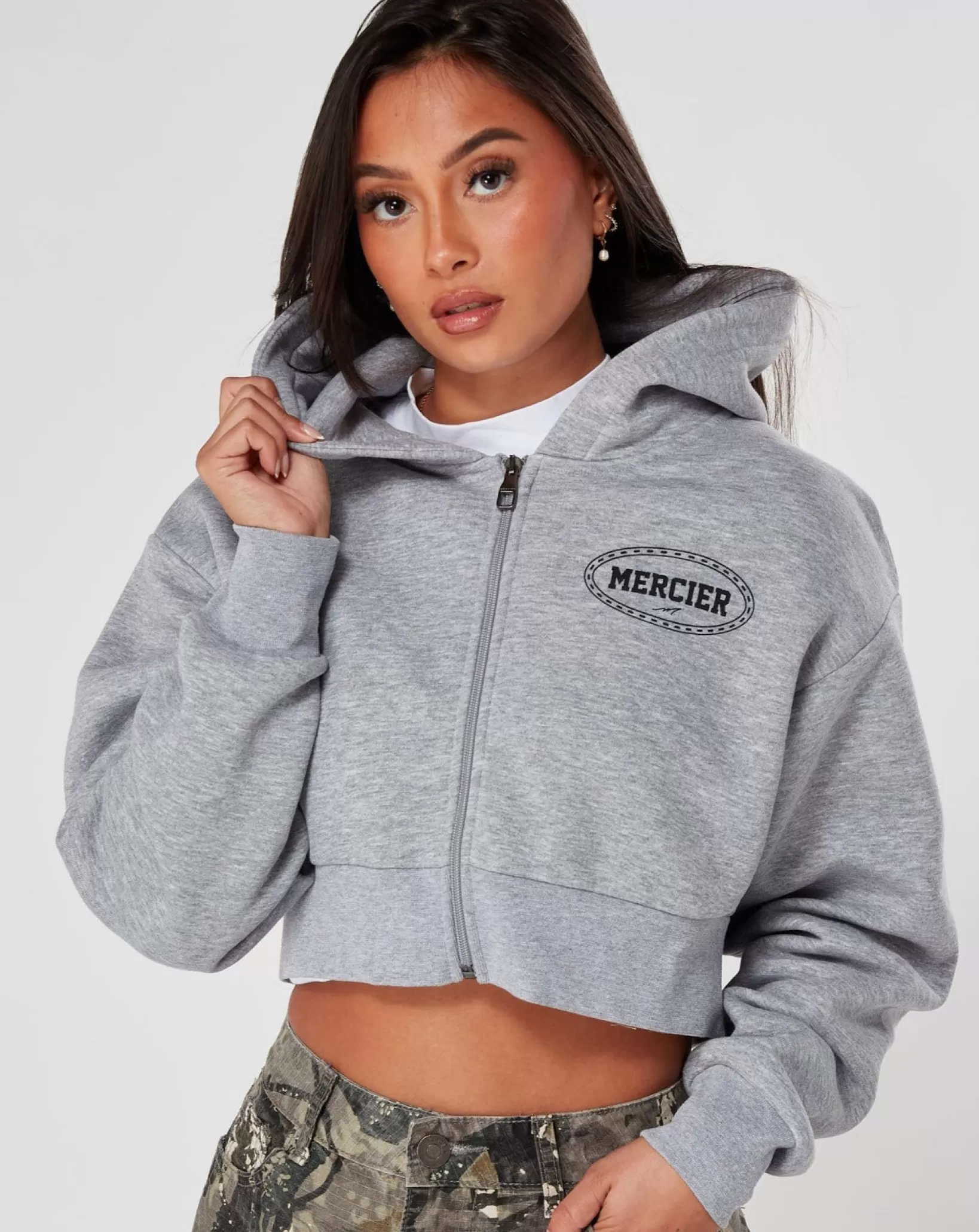 Cheap Mercier Felpa con cappuccio da donna grigia Marl per la casa