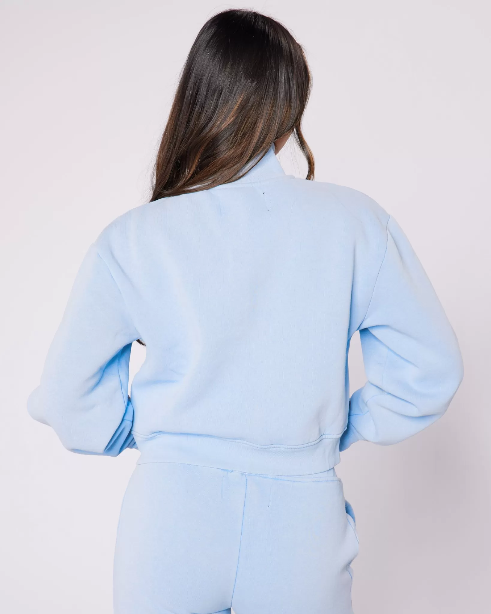 Best Sale Mercier Felpa con zip a un quarto OG blu lavato da donna