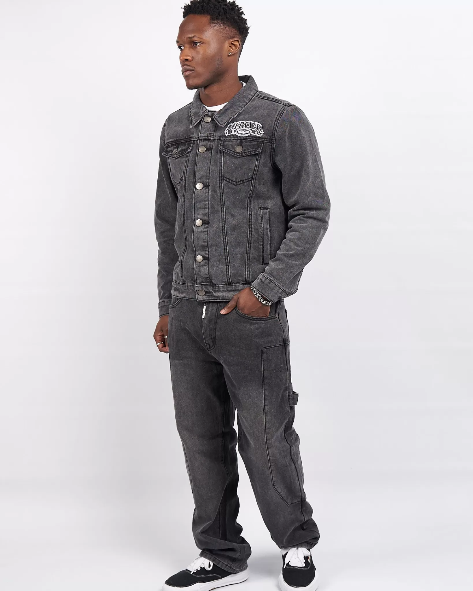 Fashion Mercier Giacca in denim a carbone,