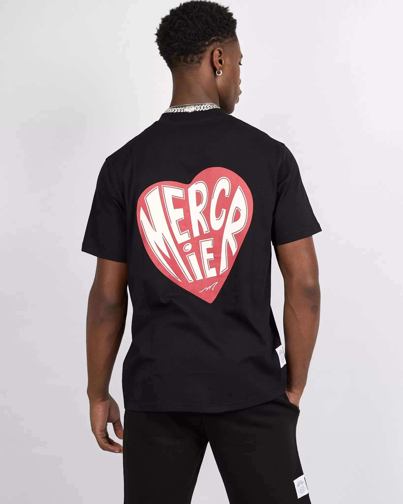 Clearance Mercier Maglietta nera del cuore di