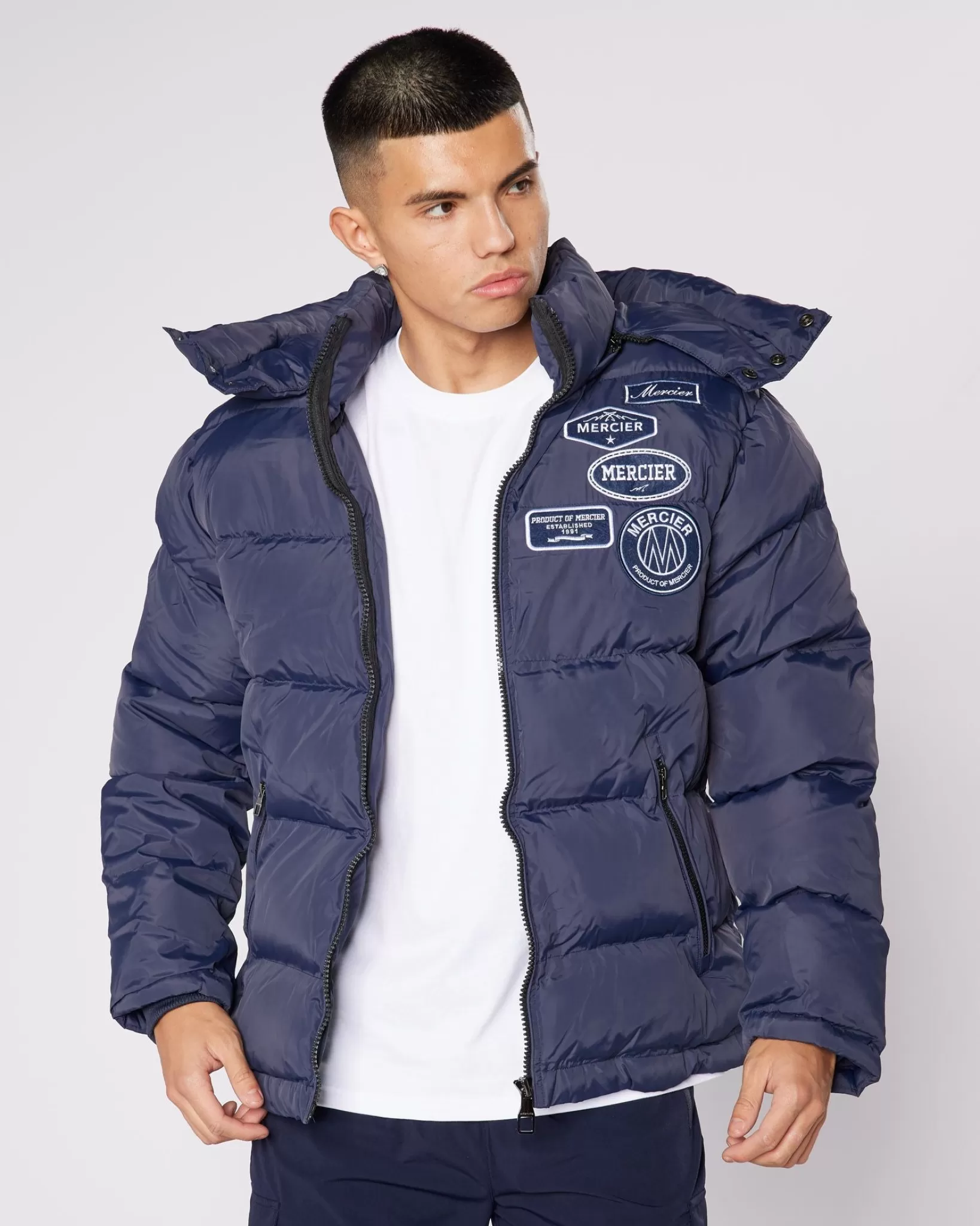 Discount Mercier Navy Tonal OG Puffer Jacket