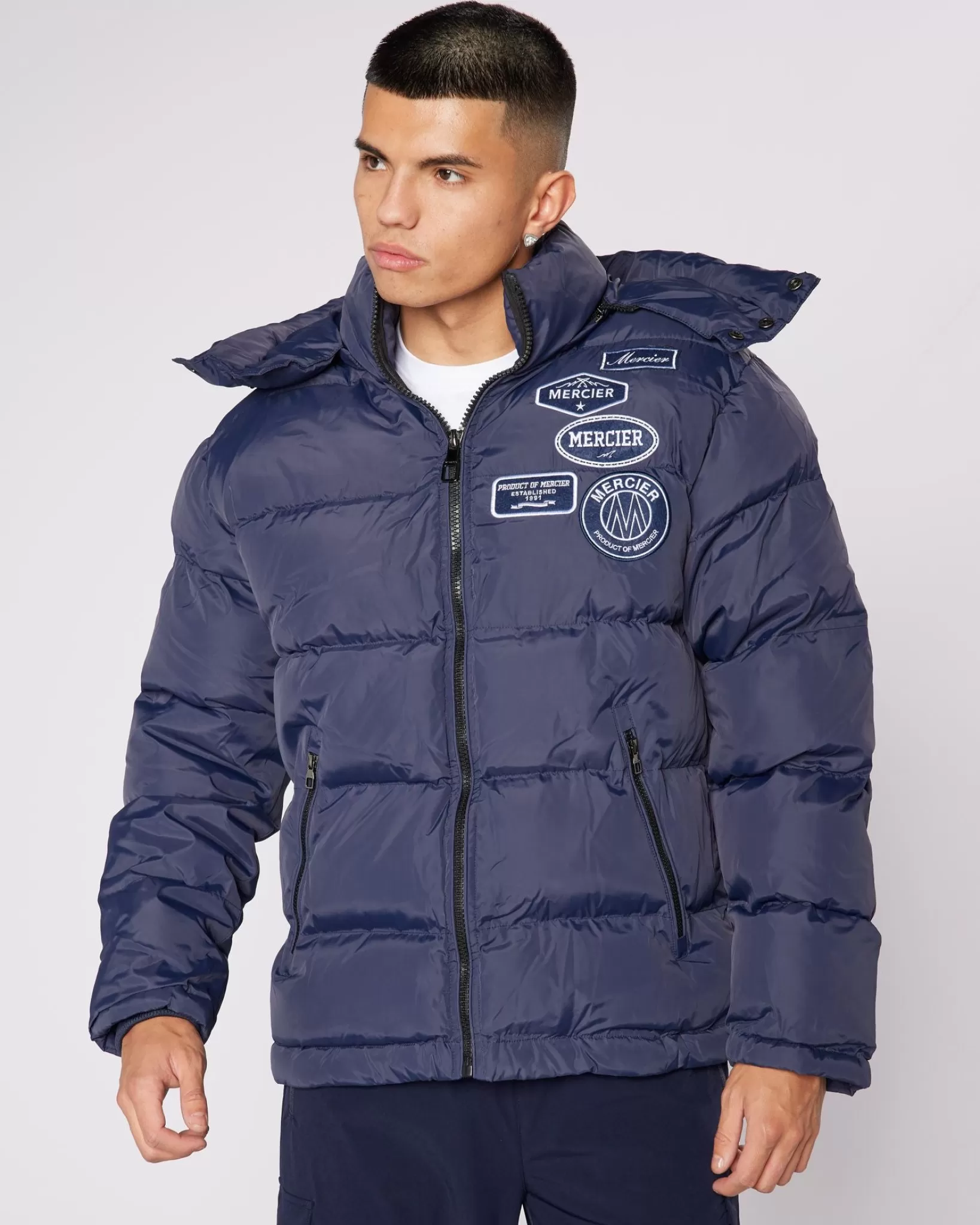 Discount Mercier Navy Tonal OG Puffer Jacket