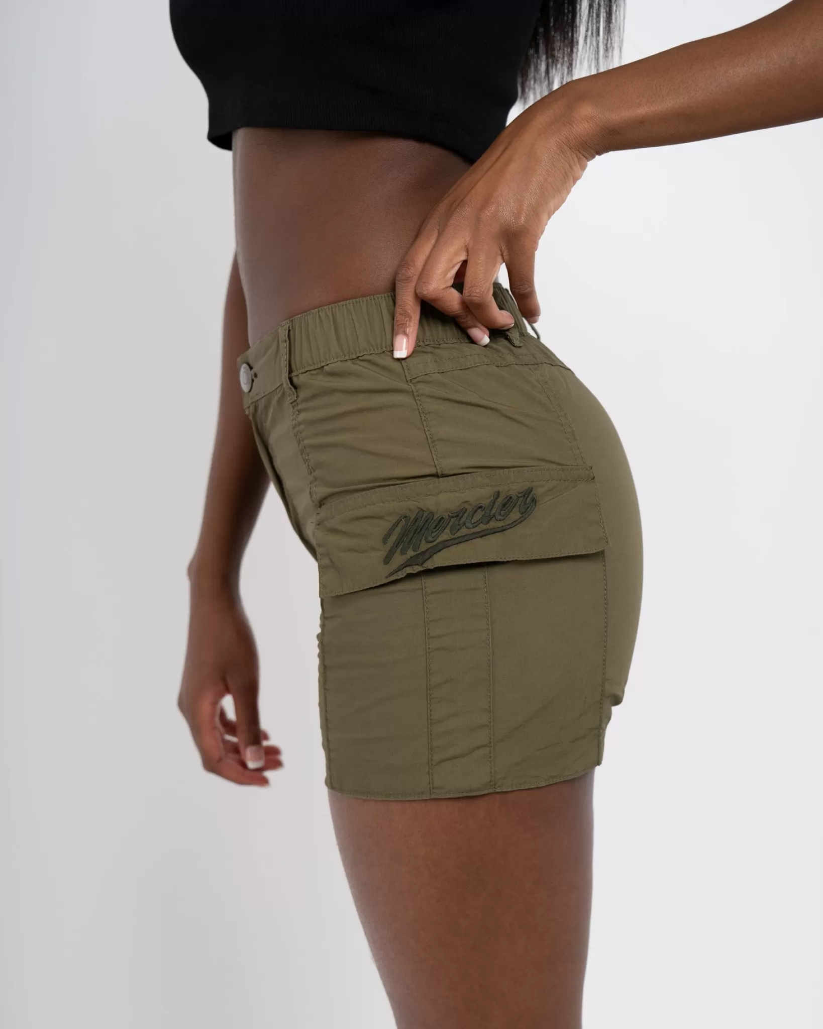 Discount Mercier Pantaloncini cargo da donna Khaki Perrier