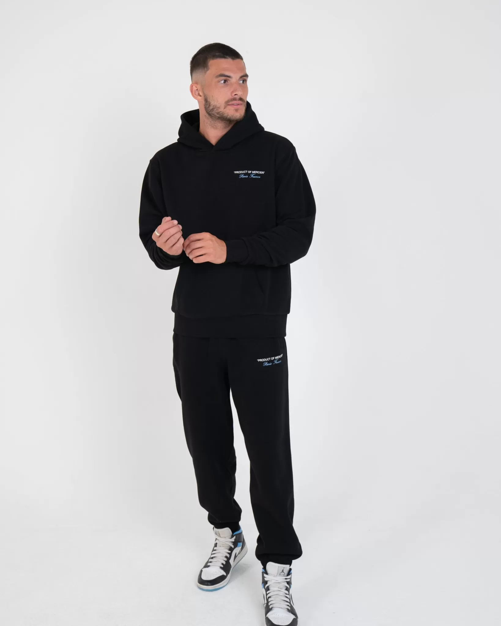 Fashion Mercier Prodotto blu cielo nero di Jogger