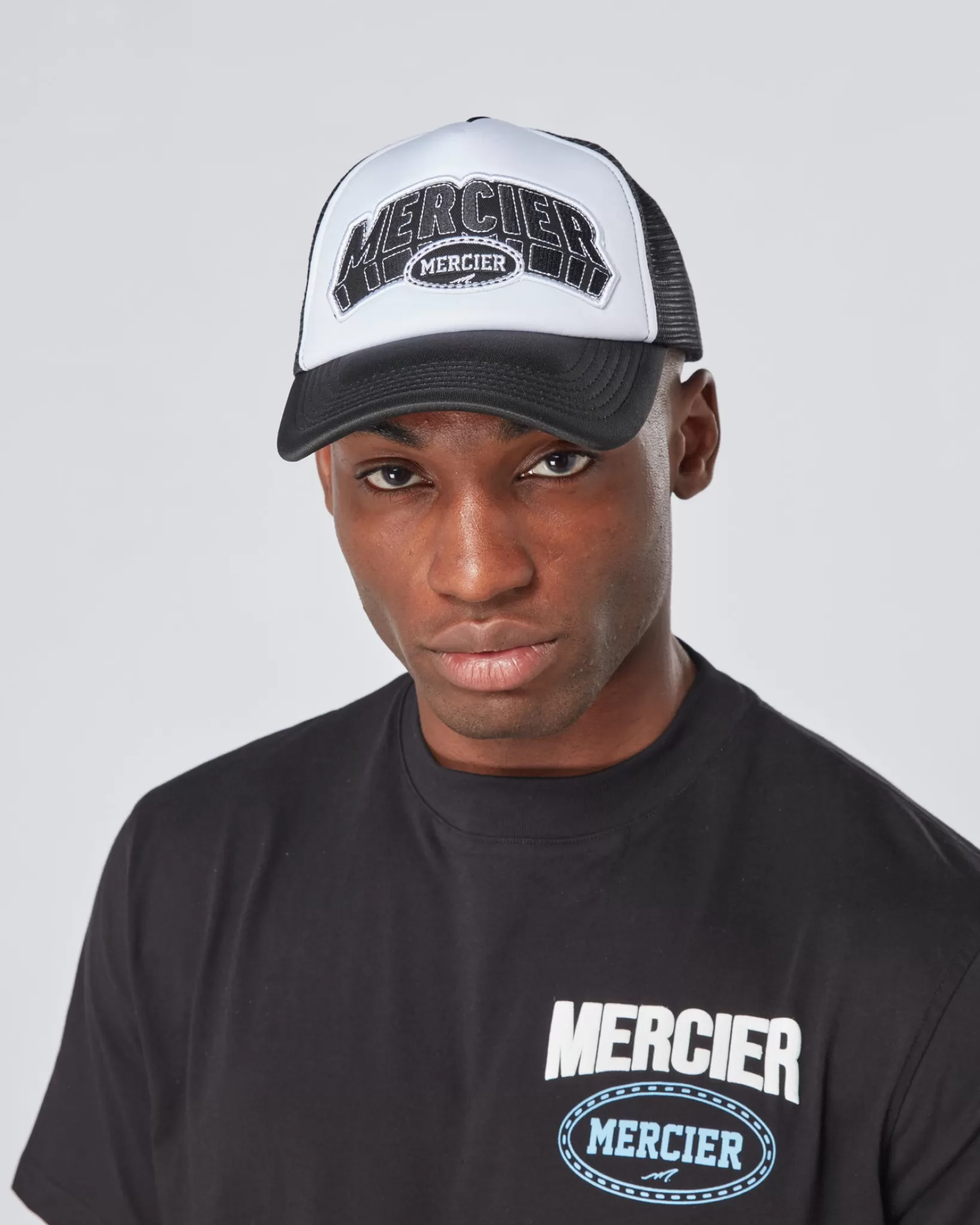 Store Mercier Trucker in schiuma di corte bianca nera