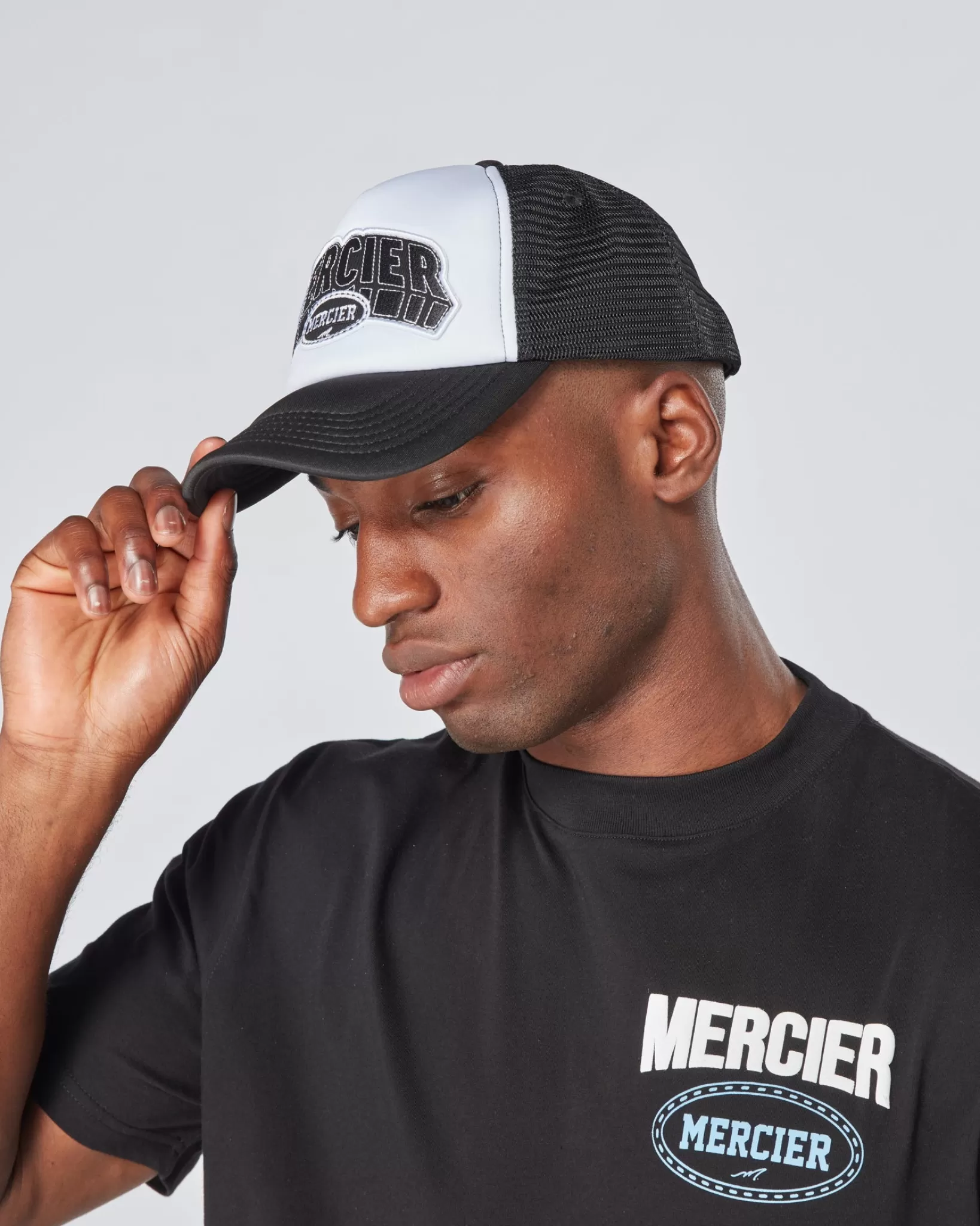 Store Mercier Trucker in schiuma di corte bianca nera