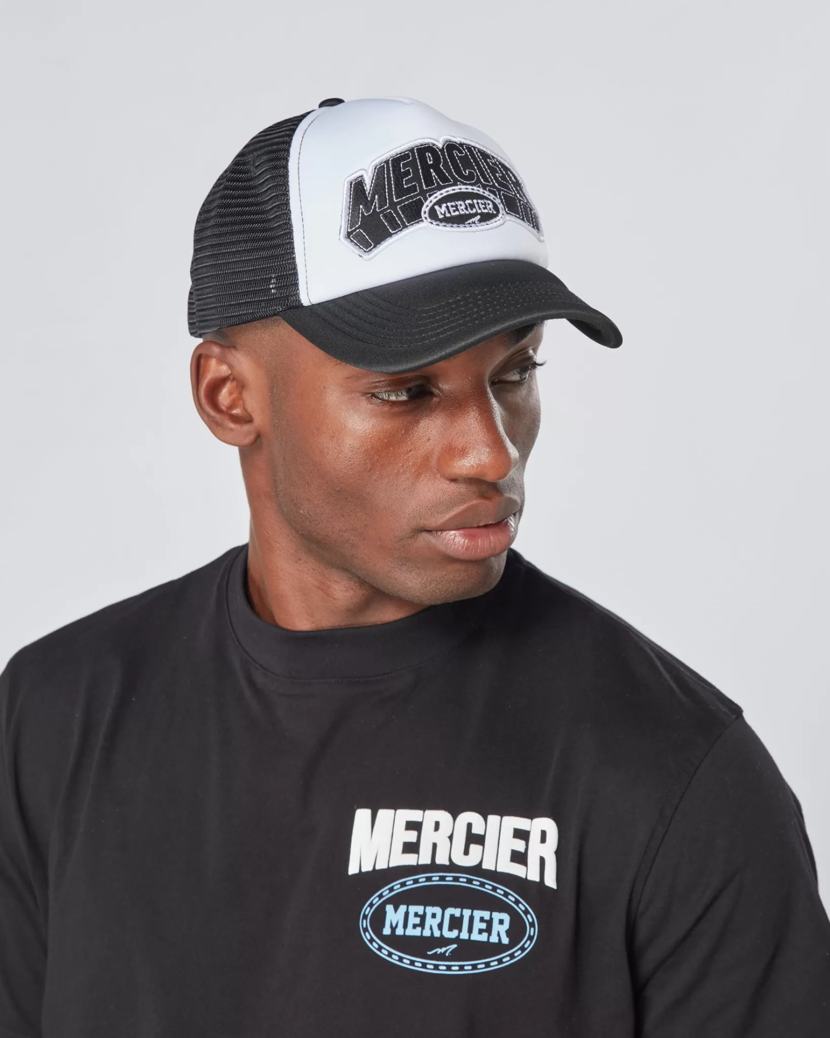Store Mercier Trucker in schiuma di corte bianca nera
