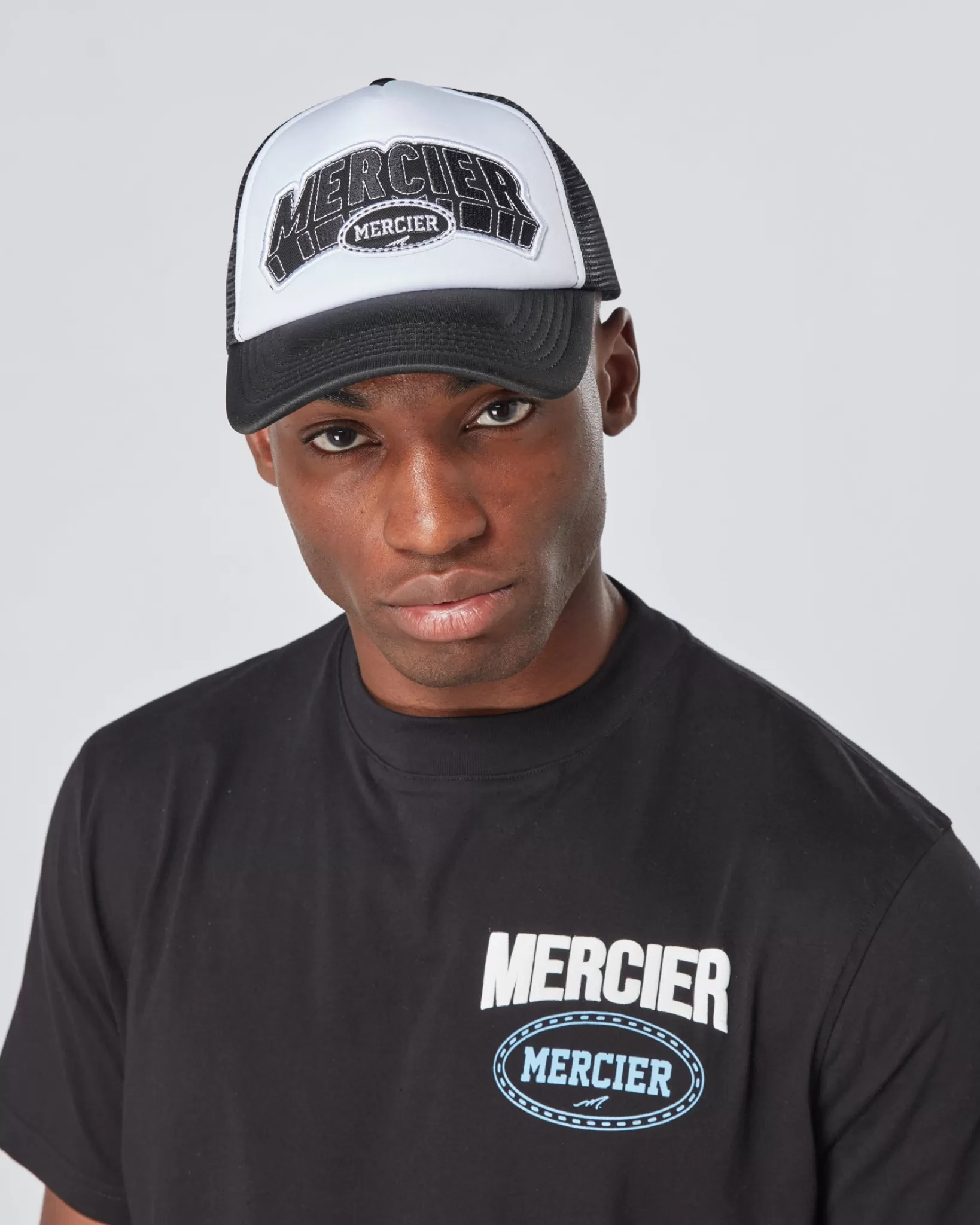 Store Mercier Trucker in schiuma di corte bianca nera