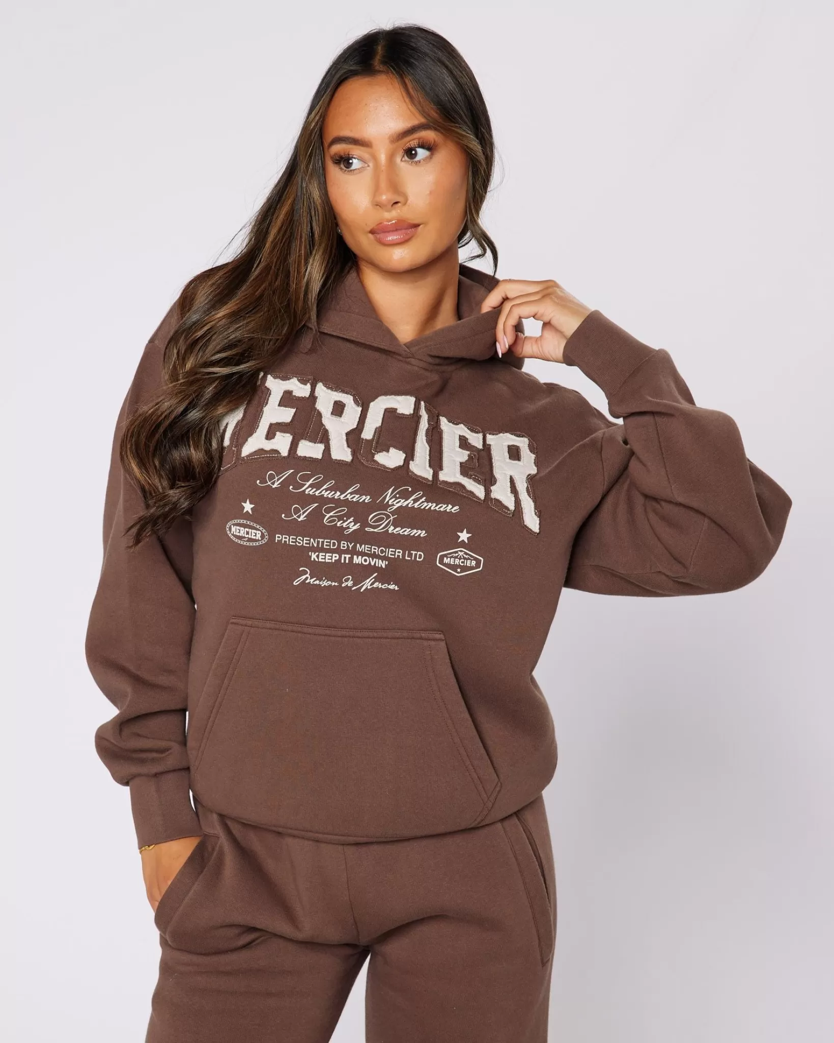 Cheap Mercier Womens Brown City Dreams Hoodie