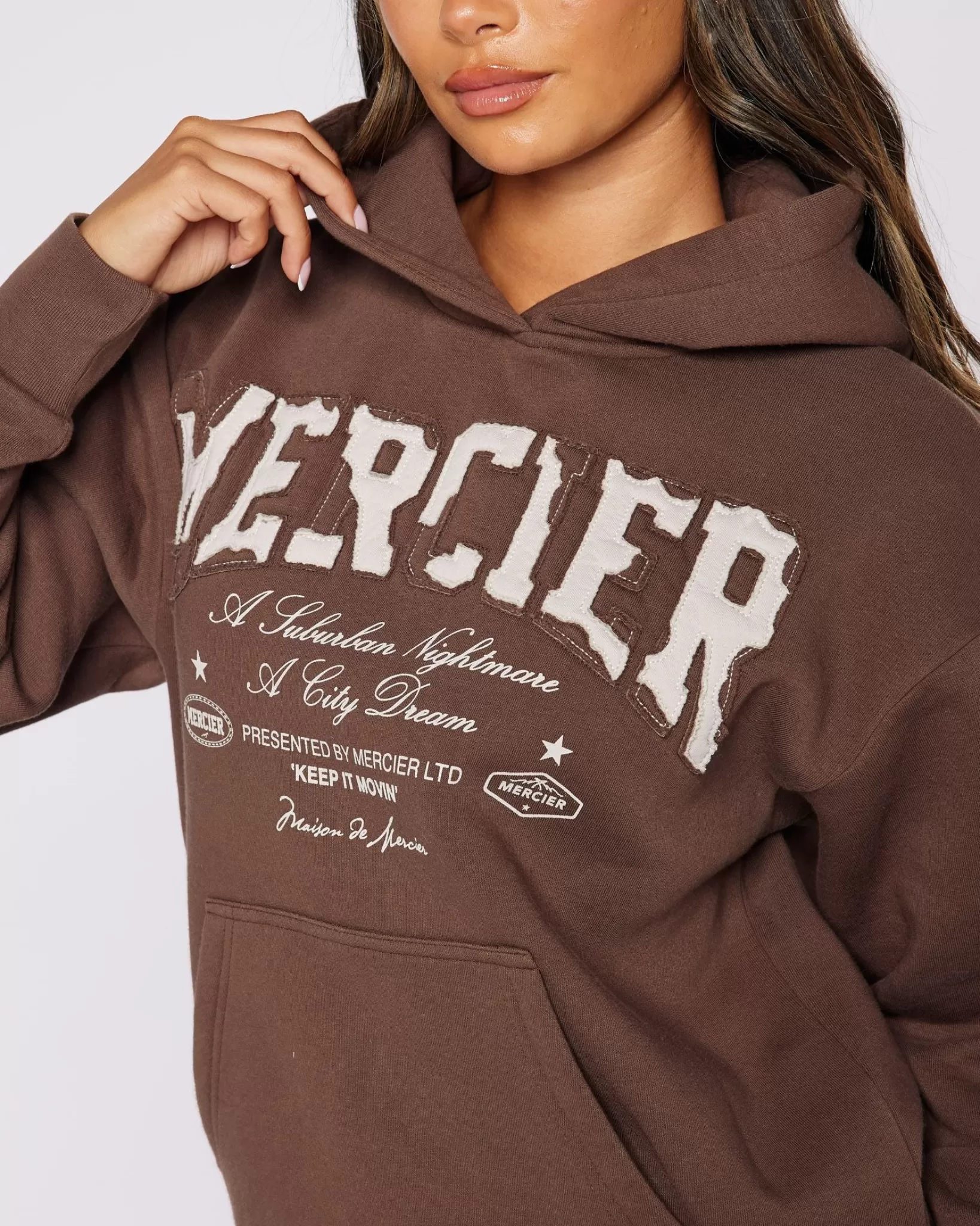 Cheap Mercier Womens Brown City Dreams Hoodie